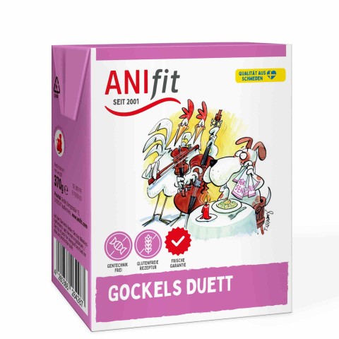 Dog Accessories Wet pet food Cock's Duet (Gockels Duett) 370g 6 Piece -1- Anifit